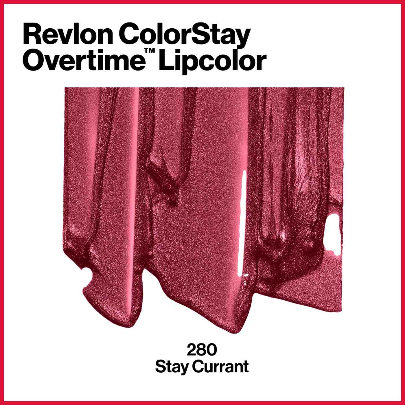 Revlon ColorStay Overtime Lipcolor, Long Wearing Liquid Lipstick, 280 Stay Currant; image 7 of 7