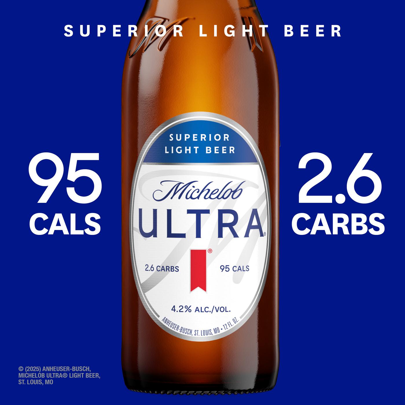 Michelob ULTRA Superior Light American Lager Beer Bottles, 6 pack; image 2 of 7