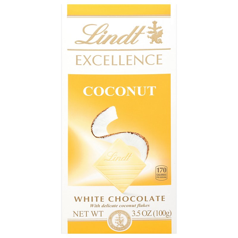 Lindt Excellence White Coconut Chocolate - Shop Snacks & Candy at H-E-B