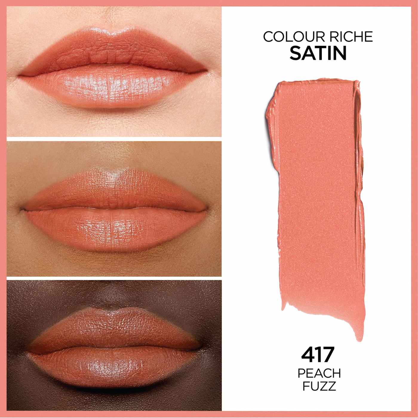 L'Oréal Paris Colour Riche Original Satin Lipstick - Peach Fuzz; image 4 of 5