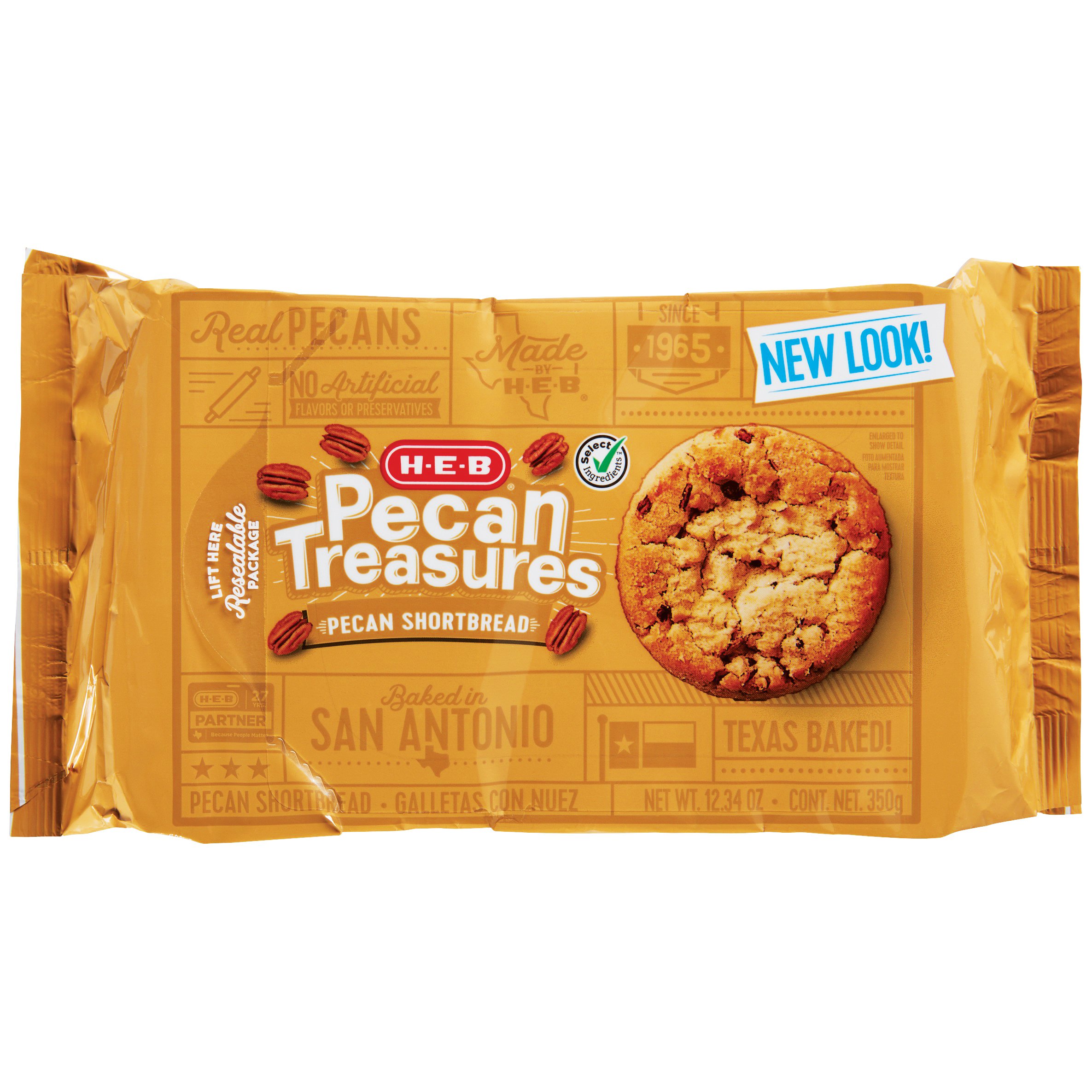 HEB Select Ingredients Pecan Treasures Pecan Shortbread Cookies