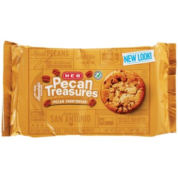 H-E-B Pecan Treasures Shortbread Cookies, 12.34 oz
