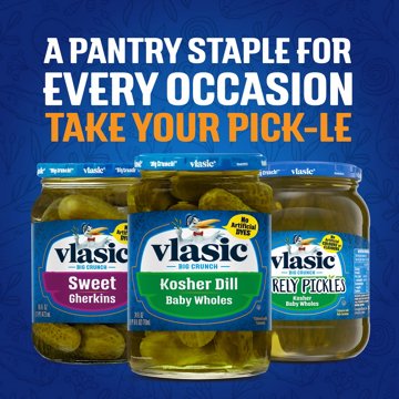 Vlasic Kosher Dill Baby Whole Pickles, 24 oz