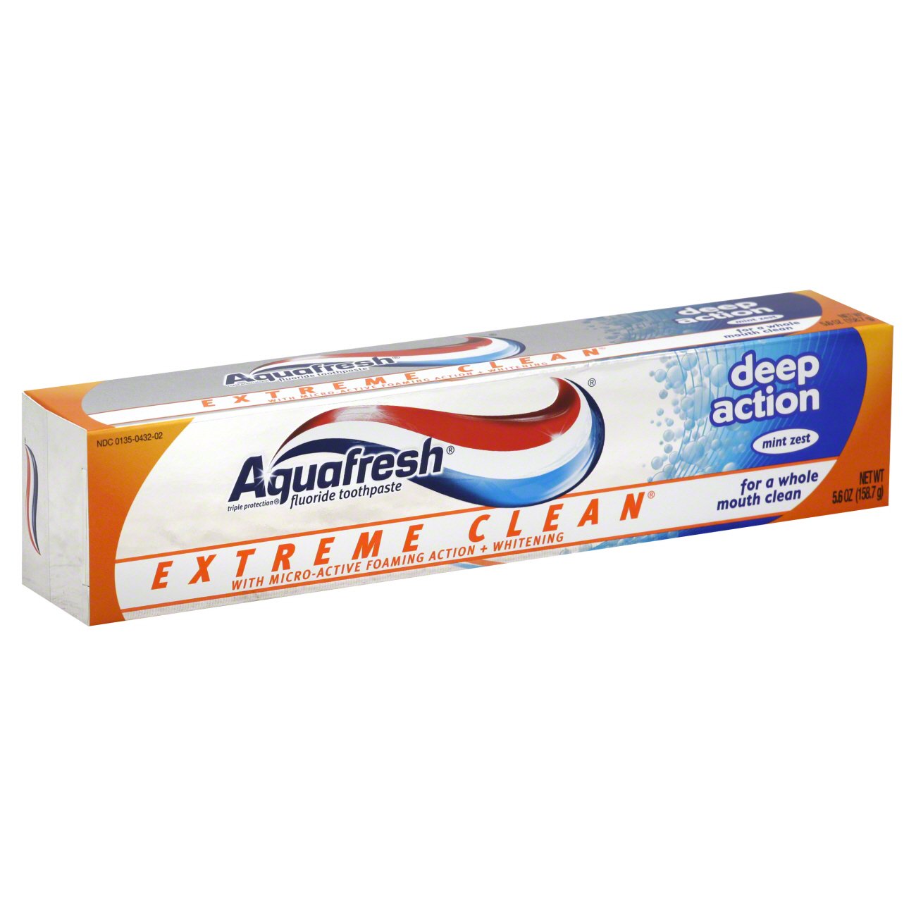 Aquafresh Extreme Clean Deep Action Mint Zest Fluoride Toothpaste