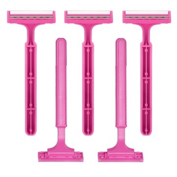 Hill Country Essentials Twin Blade Plus with Lubricating Strip Disposable Razors For Women, 5 ct