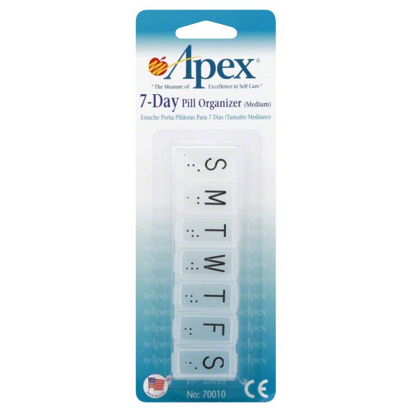 Apex 7Day Pill Organizer Medium Shop Home Health Care at HEB