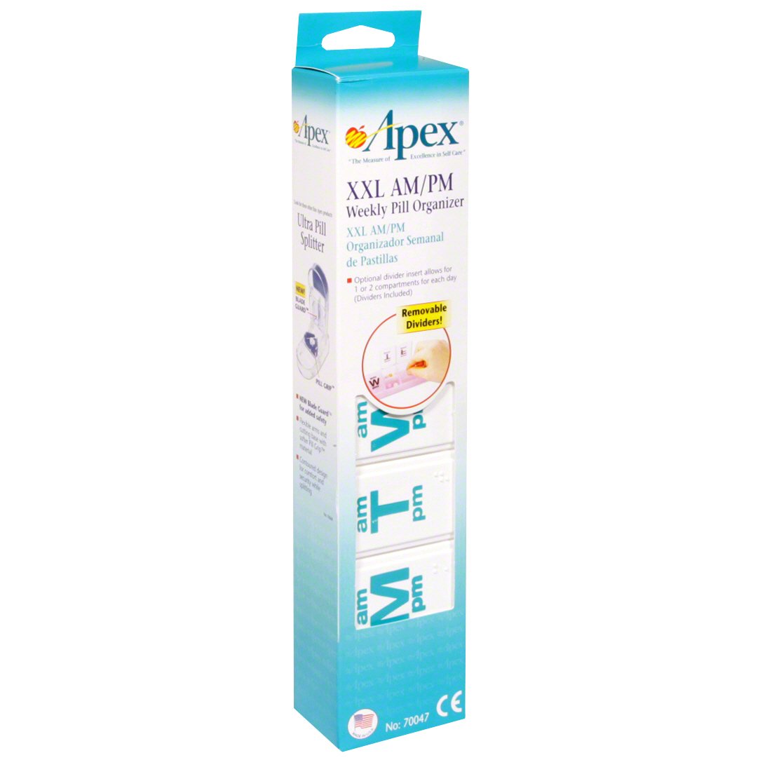 Apex XXL AM/PM Weekly Pill Organizer Shop Pill Cutters & Organizers