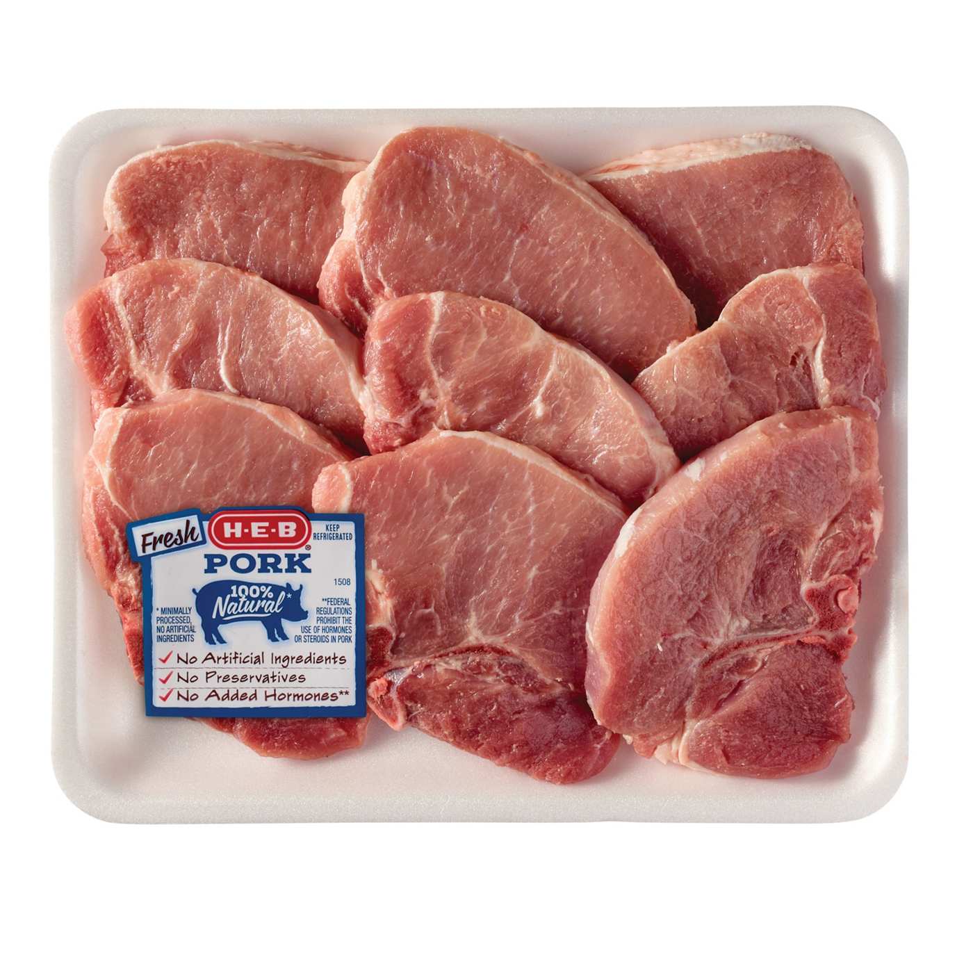 H-E-B Bone-in Center Loin Pork Chops - Value Pack; image 1 of 4