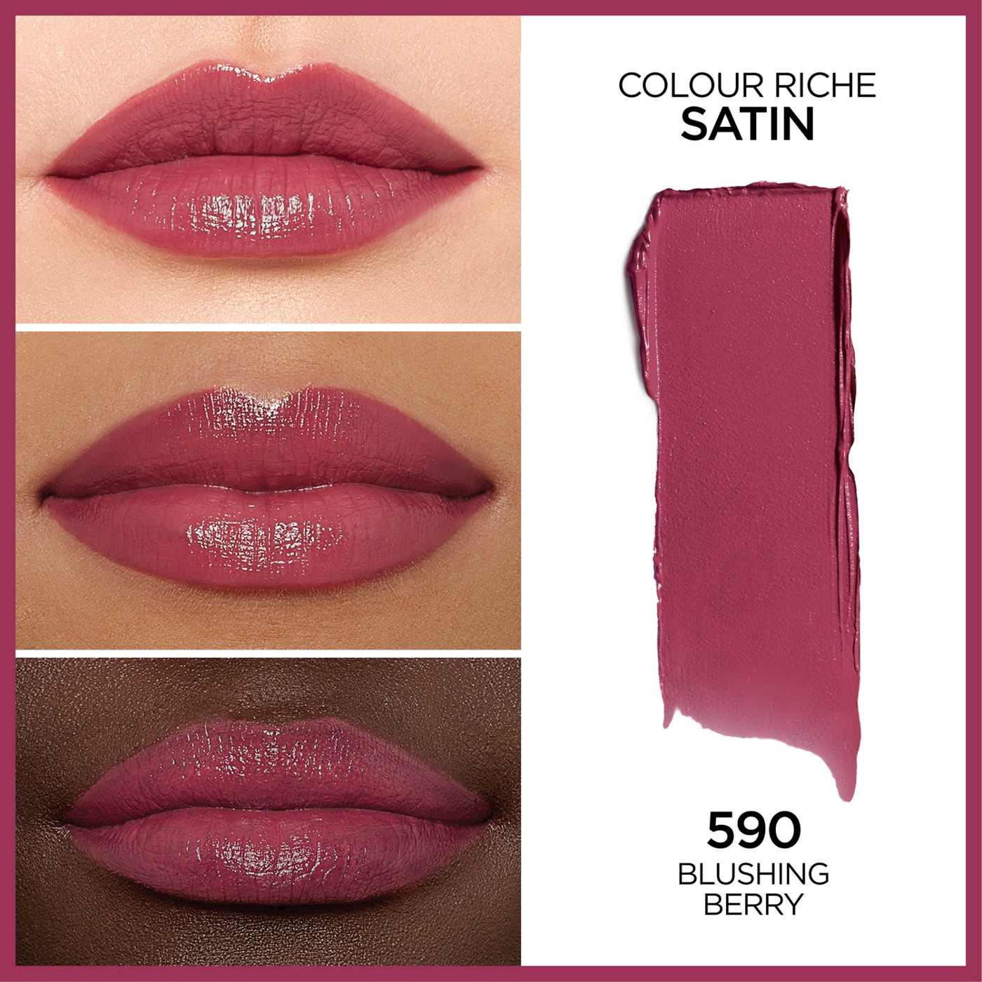 L'Oréal Paris Colour Riche Original Satin Lipstick - Blushing Berry; image 4 of 4