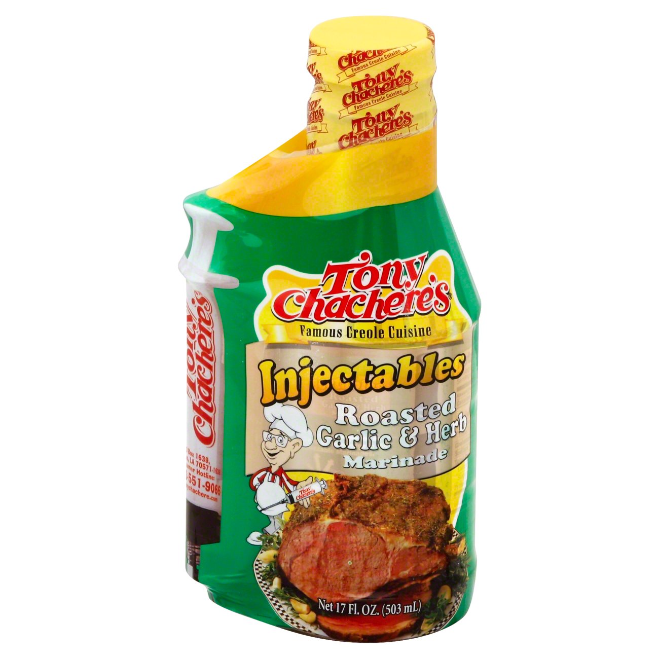 Tony Chachere's Butter & Jalapeno With Injector 17 oz - Pack of 4