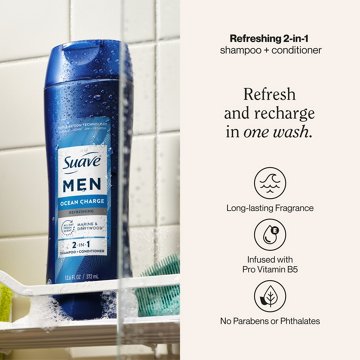 Suave Men 2-in-1 Shampoo & Conditioner - Ocean Charge