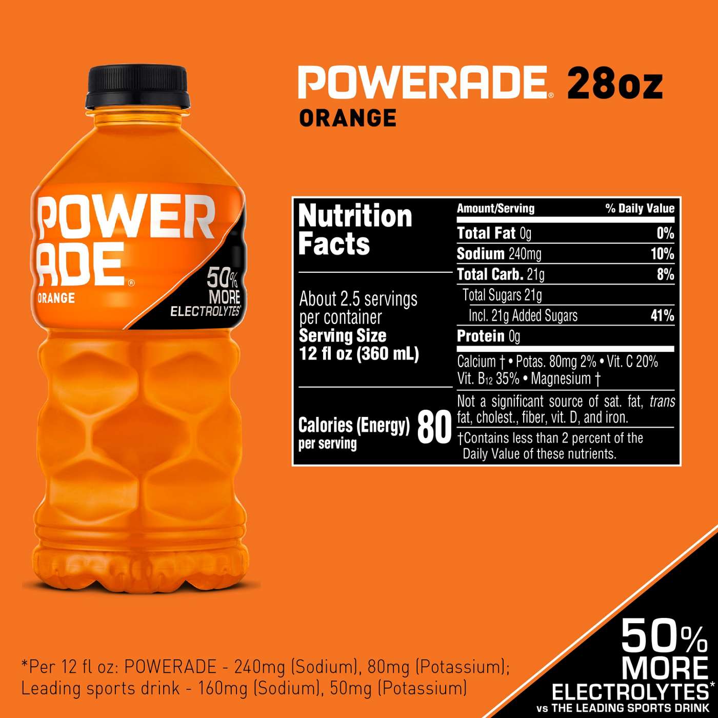 Powerade Orange Sports Drink; image 4 of 7