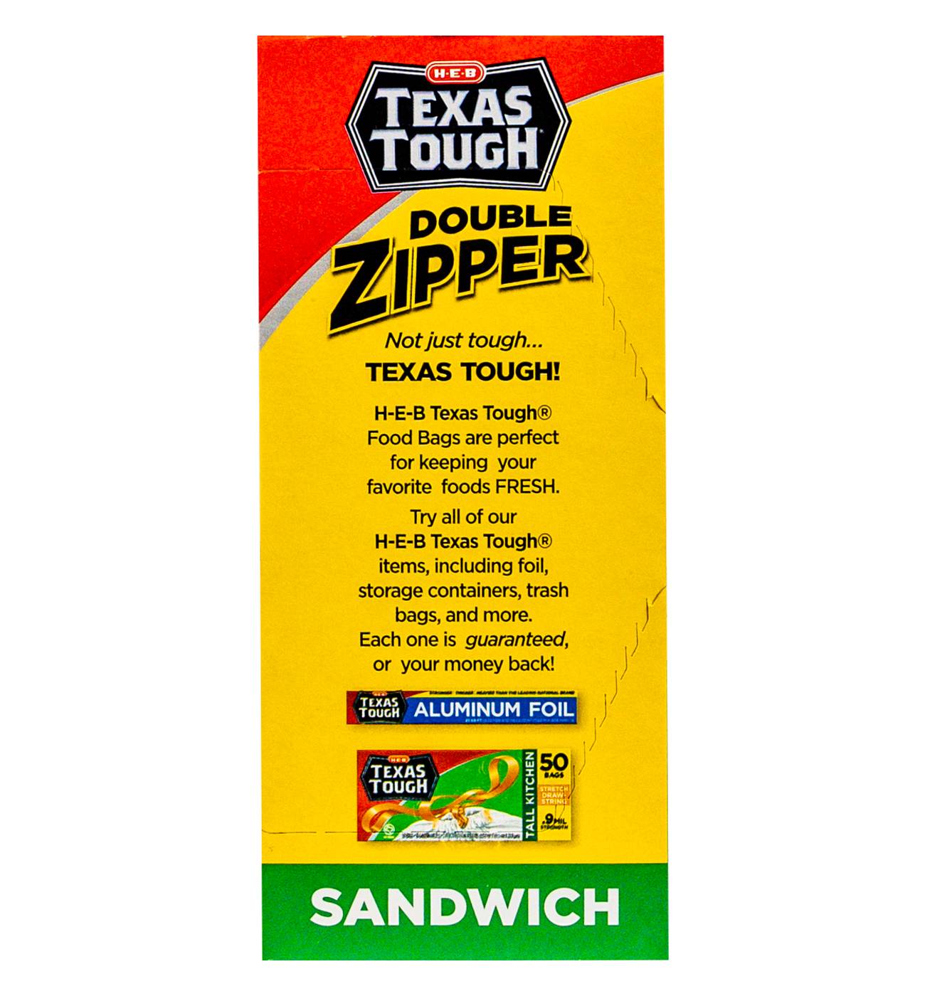 H-E-B Texas Tough Double Zipper Sandwich Bags; image 2 of 6