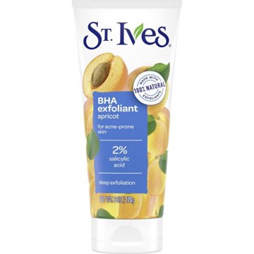 St. Ives BHA Exfoliant Apricot Face Scrub for Acne Prone Skin, 6 oz