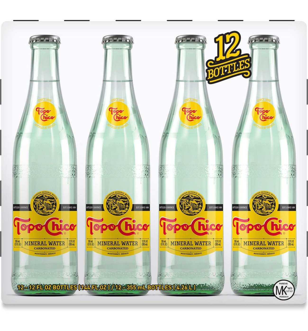 Topo Chico Sparkling Mineral Water Glass Bottles; image 1 of 6
