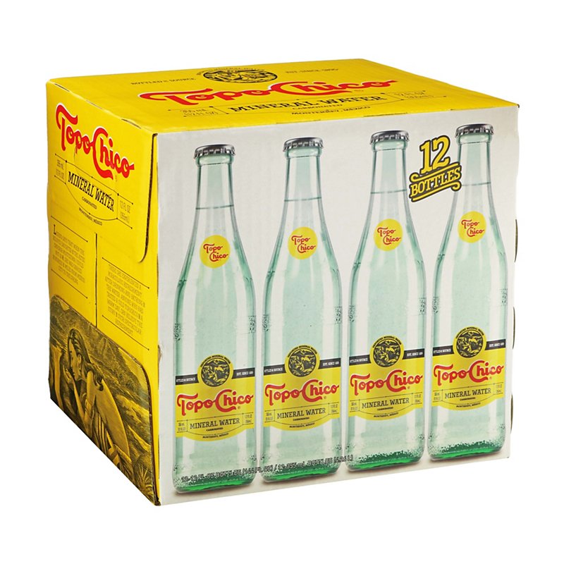 Topo Chico Topo Chico Mineral Water Glass Bottles, 12 fl. oz., 12 Pack  2113605046 - The Home Depot