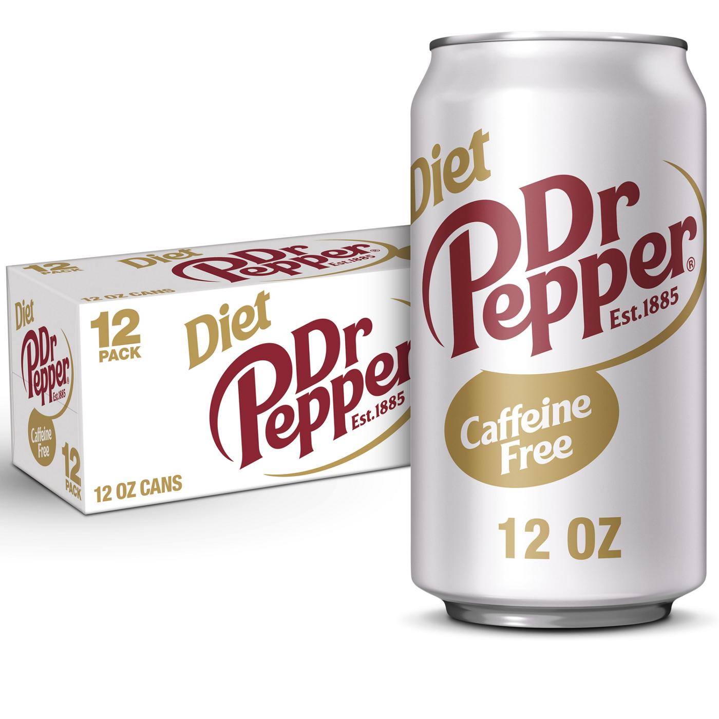 Dr Pepper Caffeine Free Diet Soda 12 oz Cans; image 3 of 7