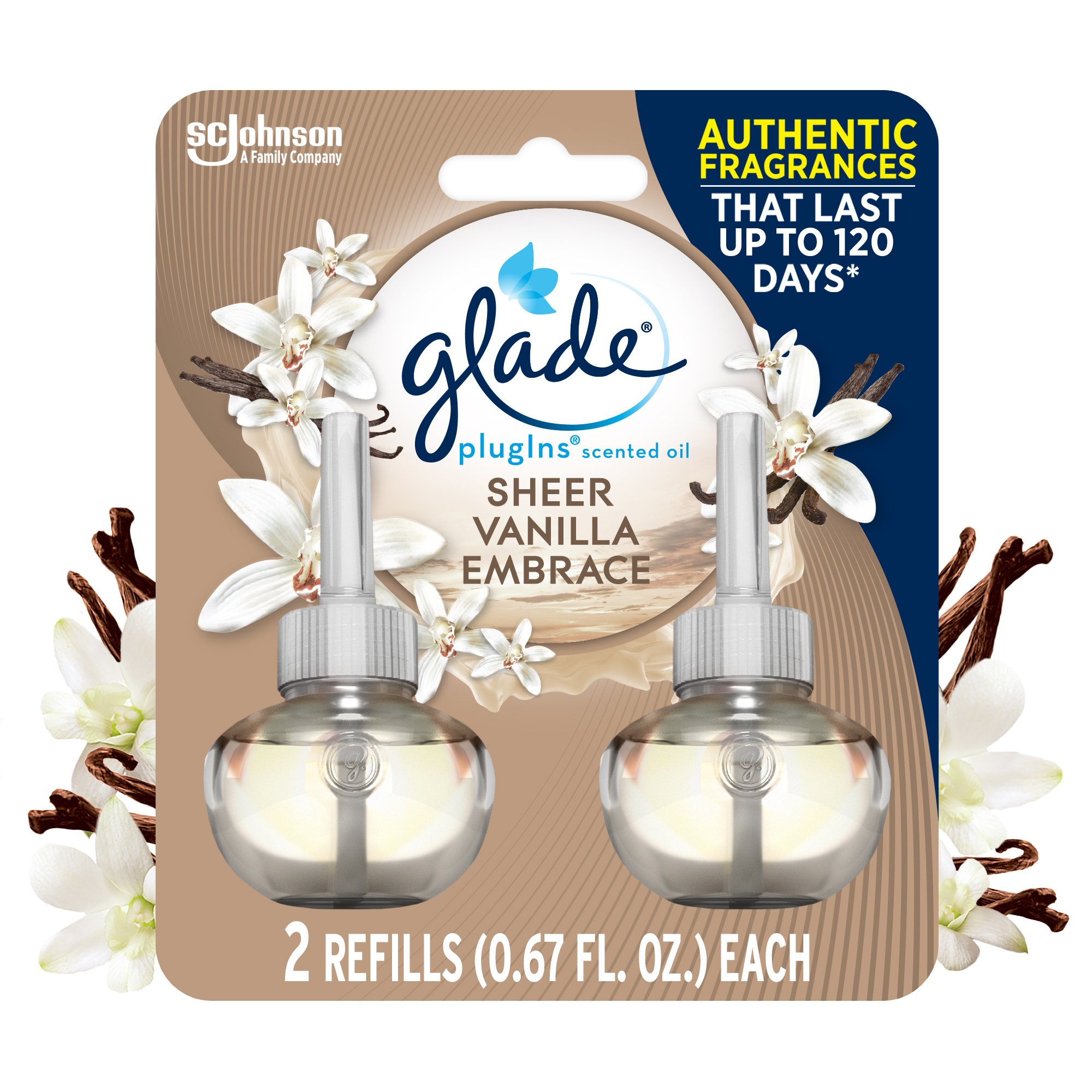 Glade Sheer Vanilla Embrace PlugIns Scented Oil Refills Shop Air