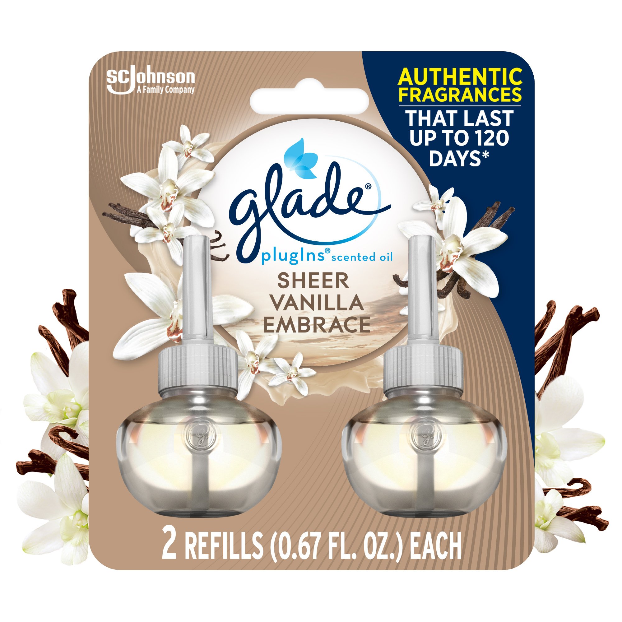 Glade Sheer Vanilla Embrace Plugins Scented Oil Refills Shop Air Fresheners At H E B 9961