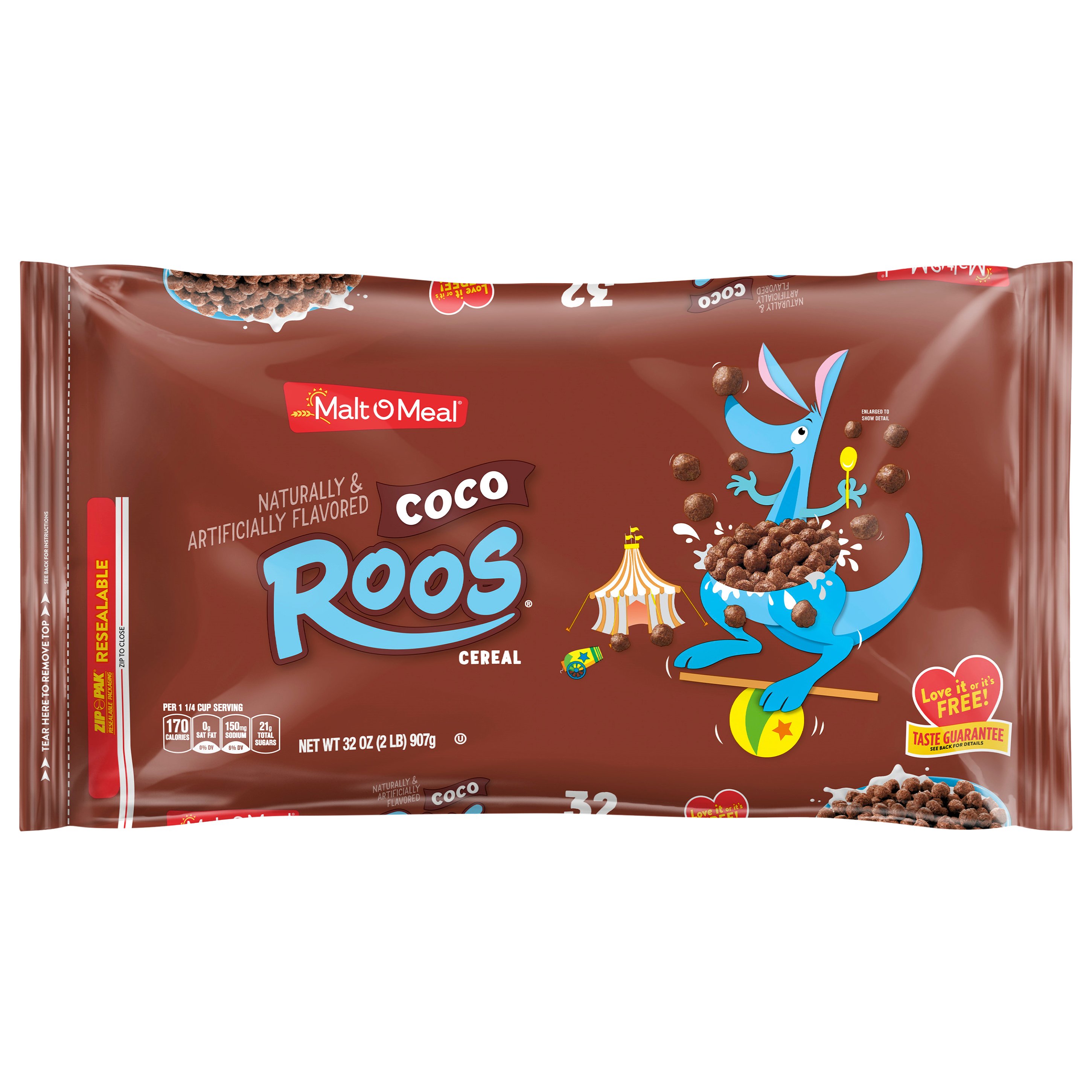 Malt-O-Meal Cocoa Dyno-Bites Cereal Bag, 32 oz | Joe V's Smart