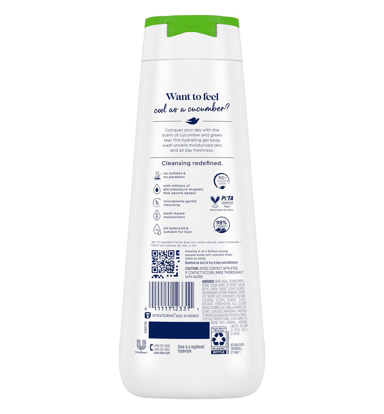 Dove Refresh Body Wash - Cucumber and Green Tea; image 3 of 4