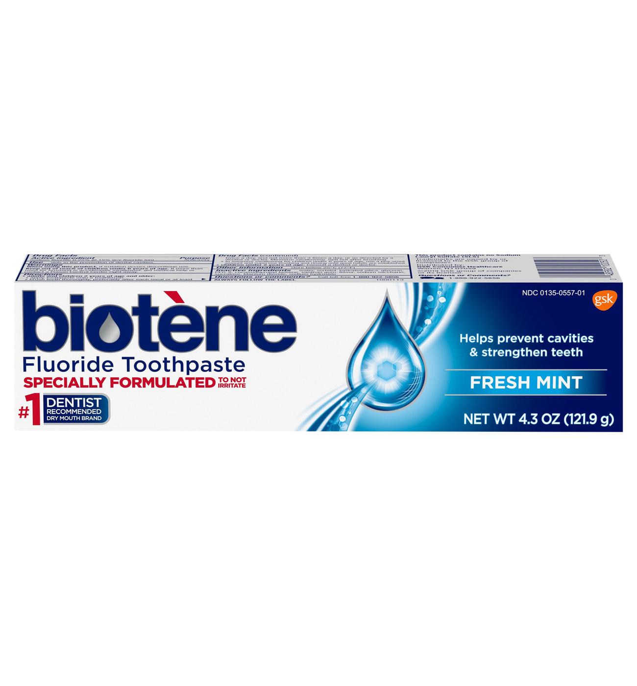 Biotene Fluoride Toothpaste - Fresh Mint; image 1 of 3