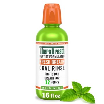 TheraBreath Fresh Breath Oral Rinse - Mild Mint, 16 oz