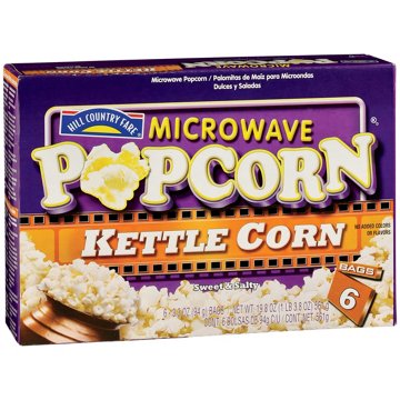 Hill Country Fare Kettle Corn Microwave Popcorn, 6 ct