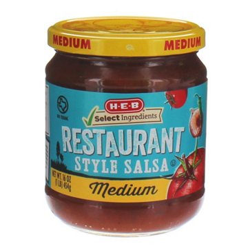 H-E-B Medium Chunky Restaurant Style Salsa, 16 oz