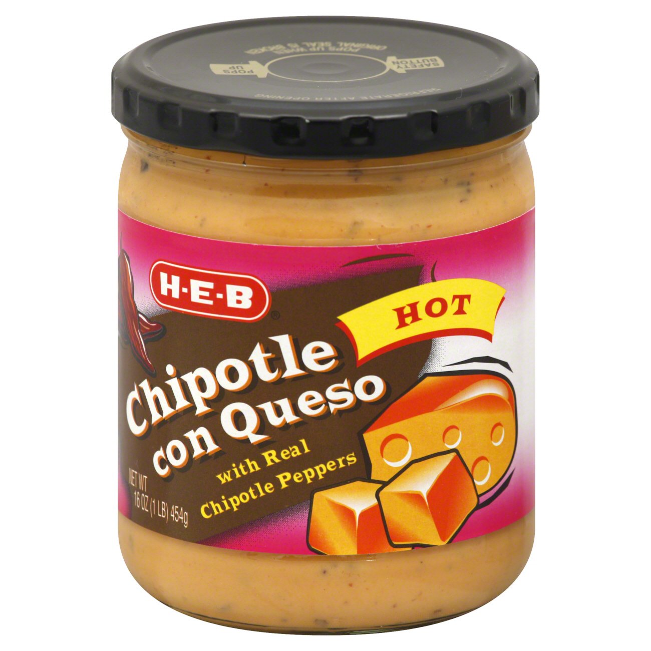 H-E-B Hot Chipotle Con Queso - Shop Salsa & Dip At H-E-B