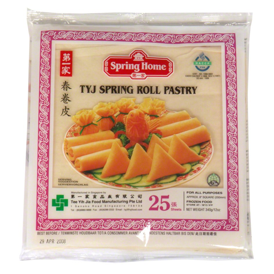  Spring Home, TYJ Spring Roll Pastry, 340 Grams(gm) : Grocery &  Gourmet Food