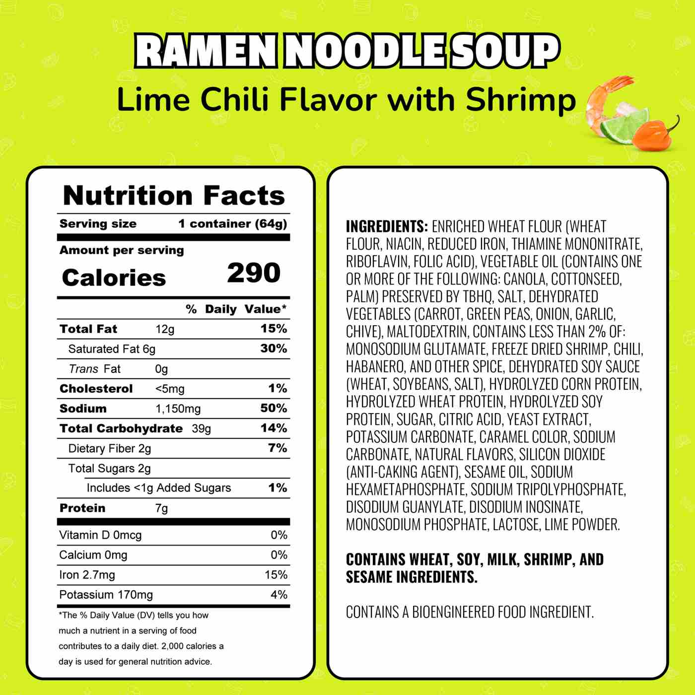 Maruchan Instant Lunch Ramen Noodle Soup - Lime Chili Flavor with Shrimp; image 6 of 6