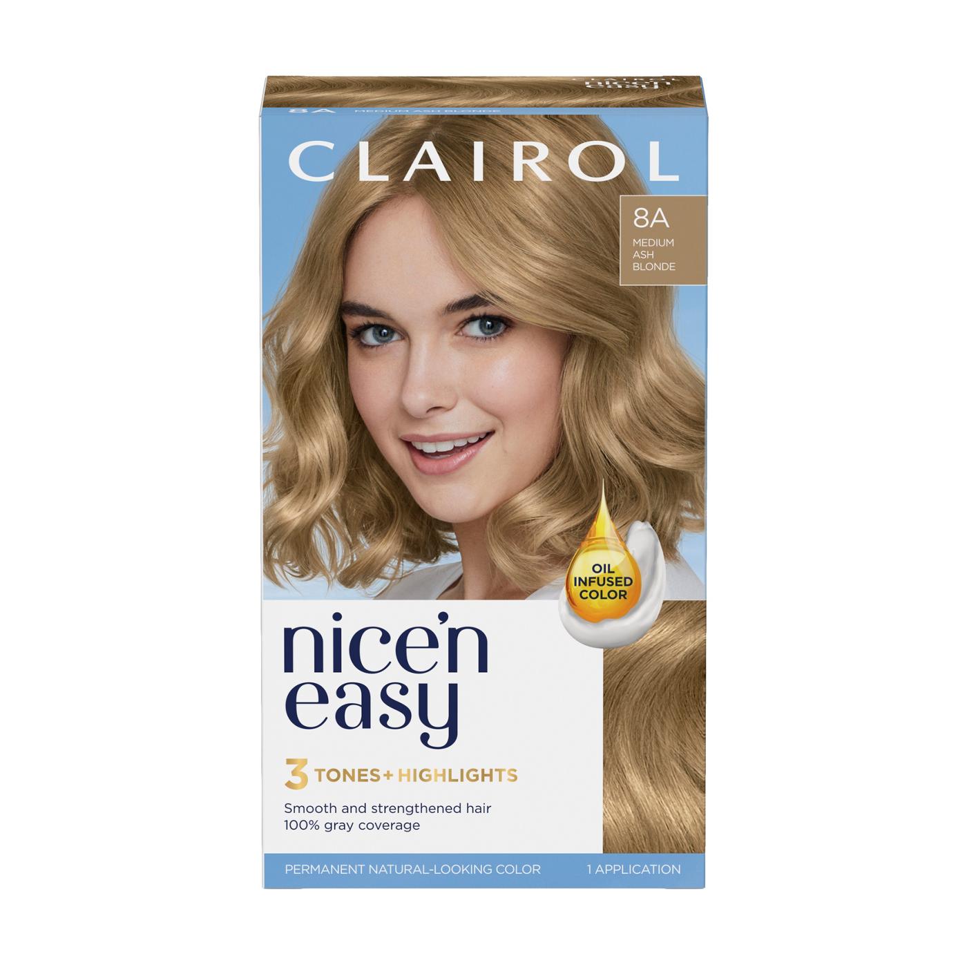 Clairol Nice 'N Easy Permanent Hair Color - 8A Medium Ash Blonde; image 1 of 4