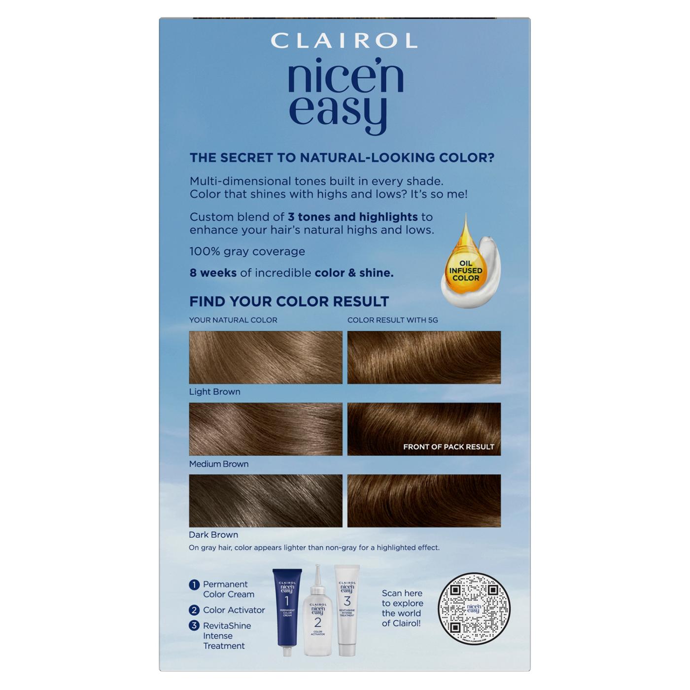 Clairol Nice 'N Easy Permanent Hair Color - 5G Medium Golden Brown; image 8 of 10