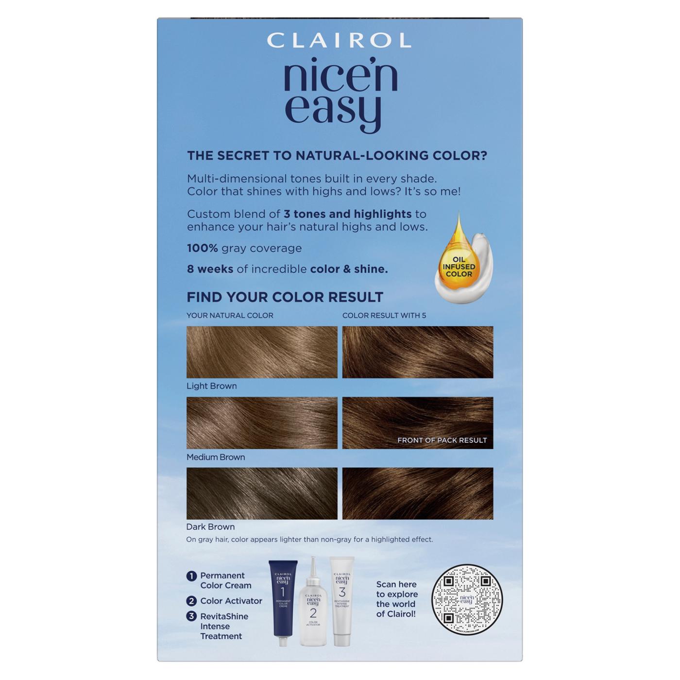 Clairol Nice 'N Easy Permanent Hair Color - 5 Medium Brown; image 2 of 10