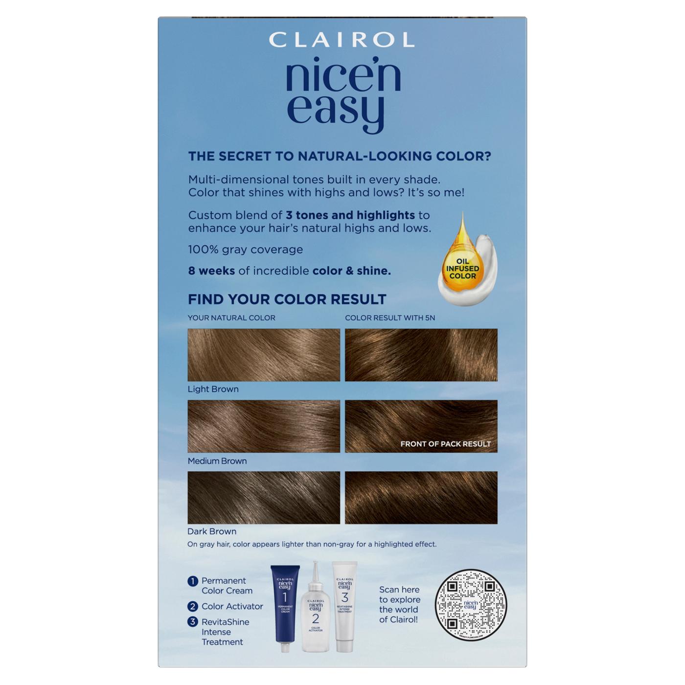 Clairol Nice 'N Easy Permanent Hair Color - 5 Medium Neutral Brown; image 7 of 10