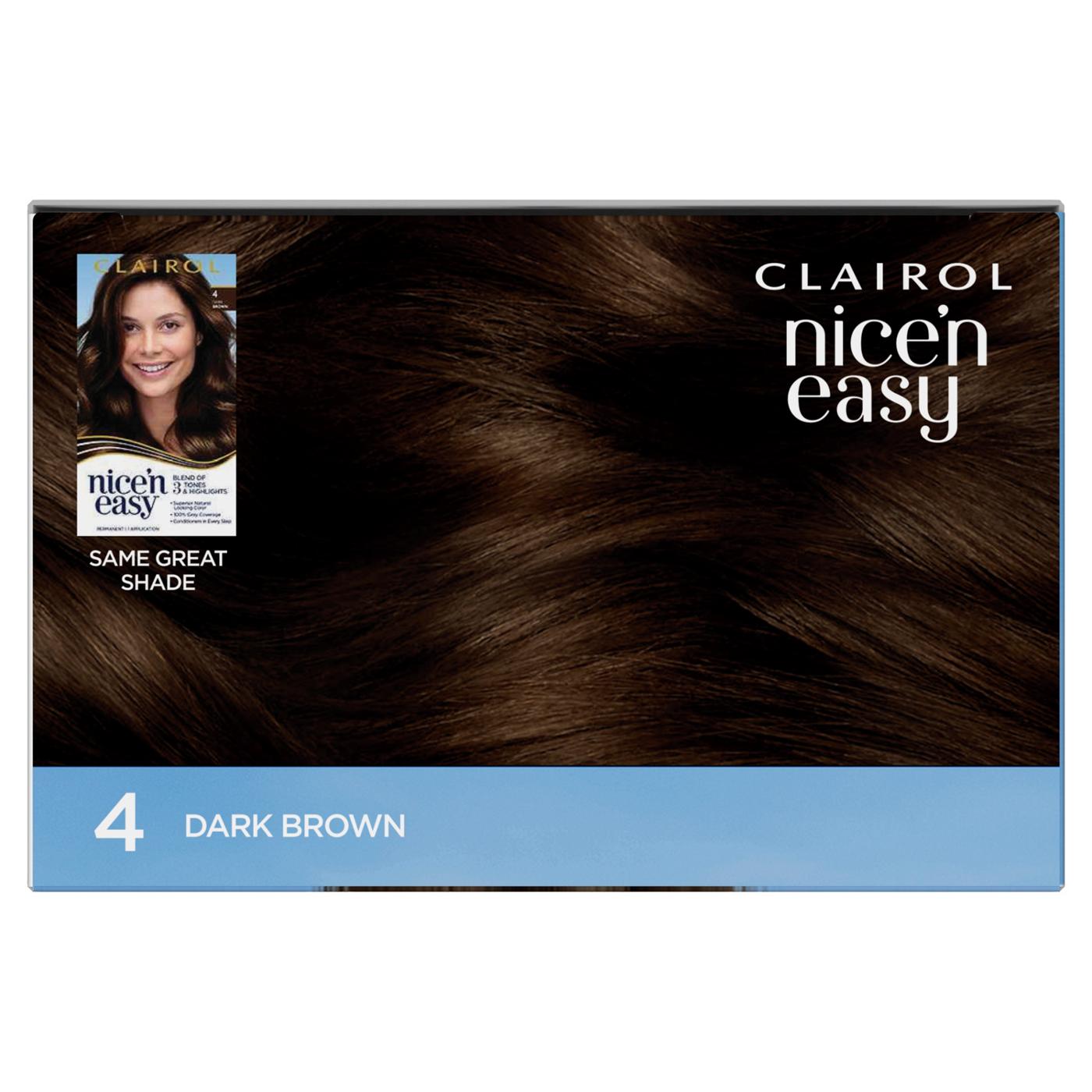 Clairol Nice 'N Easy Permanent Hair Color - 4 Dark Brown; image 9 of 10