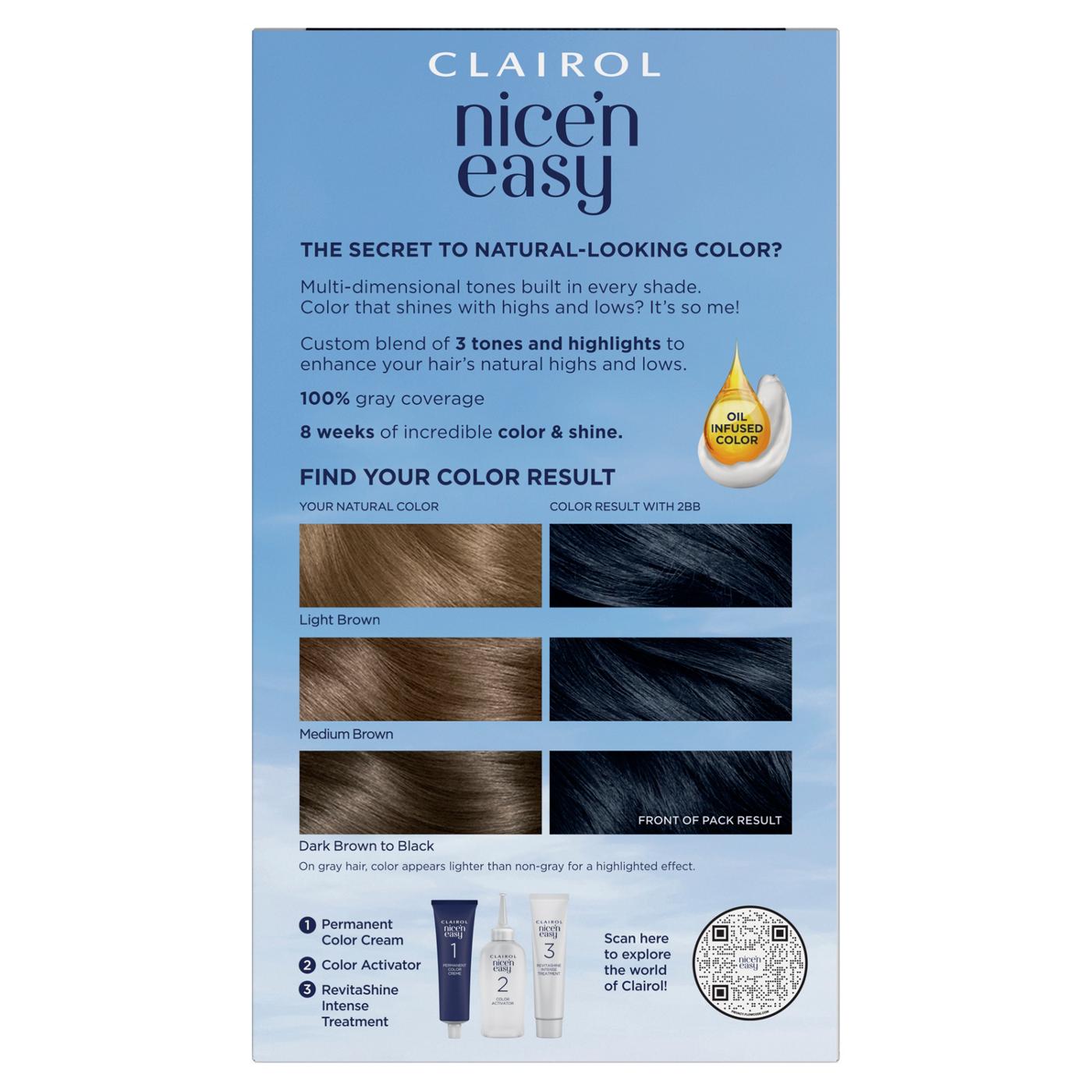 Clairol Nice 'N Easy Permanent Hair color - 2BB Blue Black; image 10 of 10