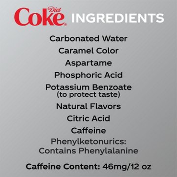 Diet Coke Soda Soft Drink Fridge Pack 12 pk Cans