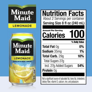 Minute Maid Lemonade 12 pk Cans