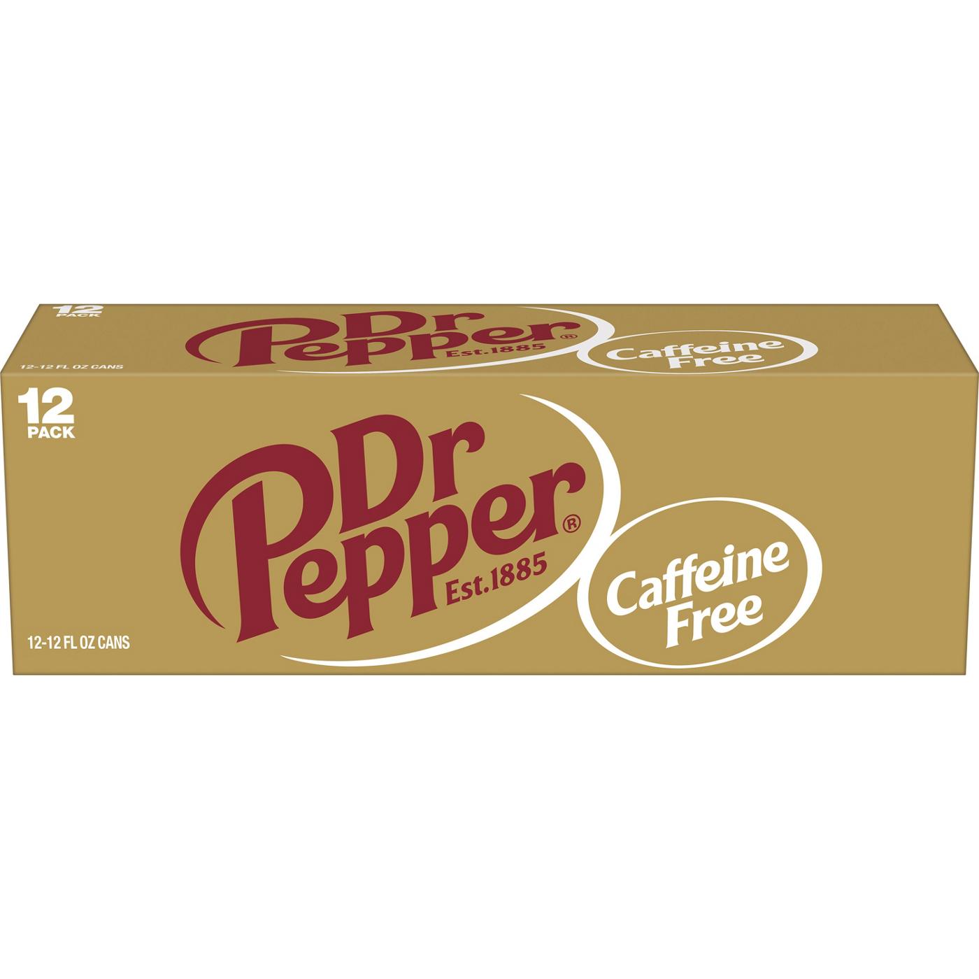 Dr Pepper Caffeine Free Soda 12 oz Cans; image 1 of 7