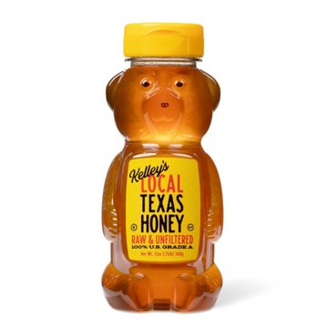 Kelley's Raw Unfiltered Local Texas Honey, 12 oz