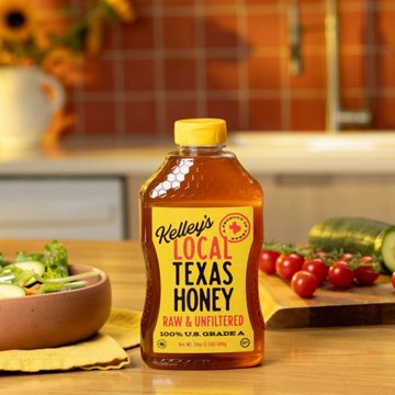 Kelley's Raw Unfiltered Local Texas Honey, 24 oz