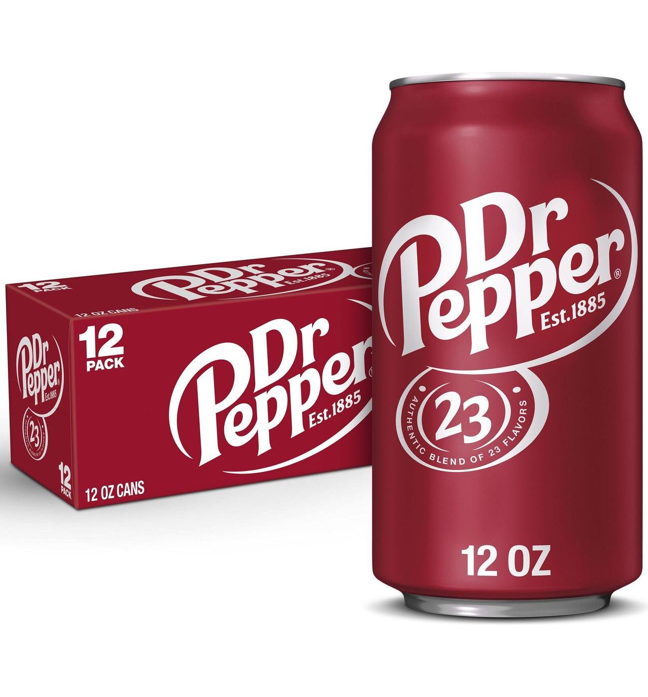Dr Pepper Soda 12 pk Cans; image 1 of 6