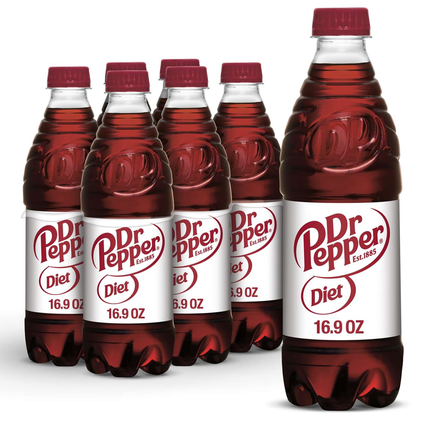 Dr Pepper Diet Soda 6 pk Bottles; image 1 of 7