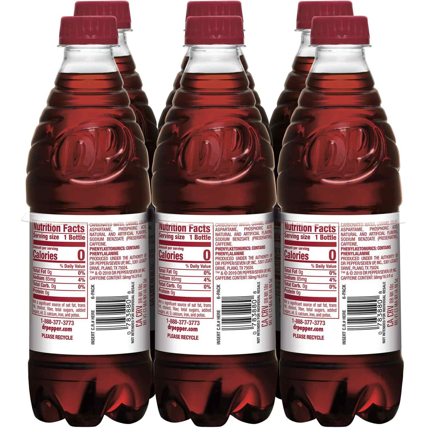 Dr Pepper Diet Soda .5 L Bottles; image 2 of 2