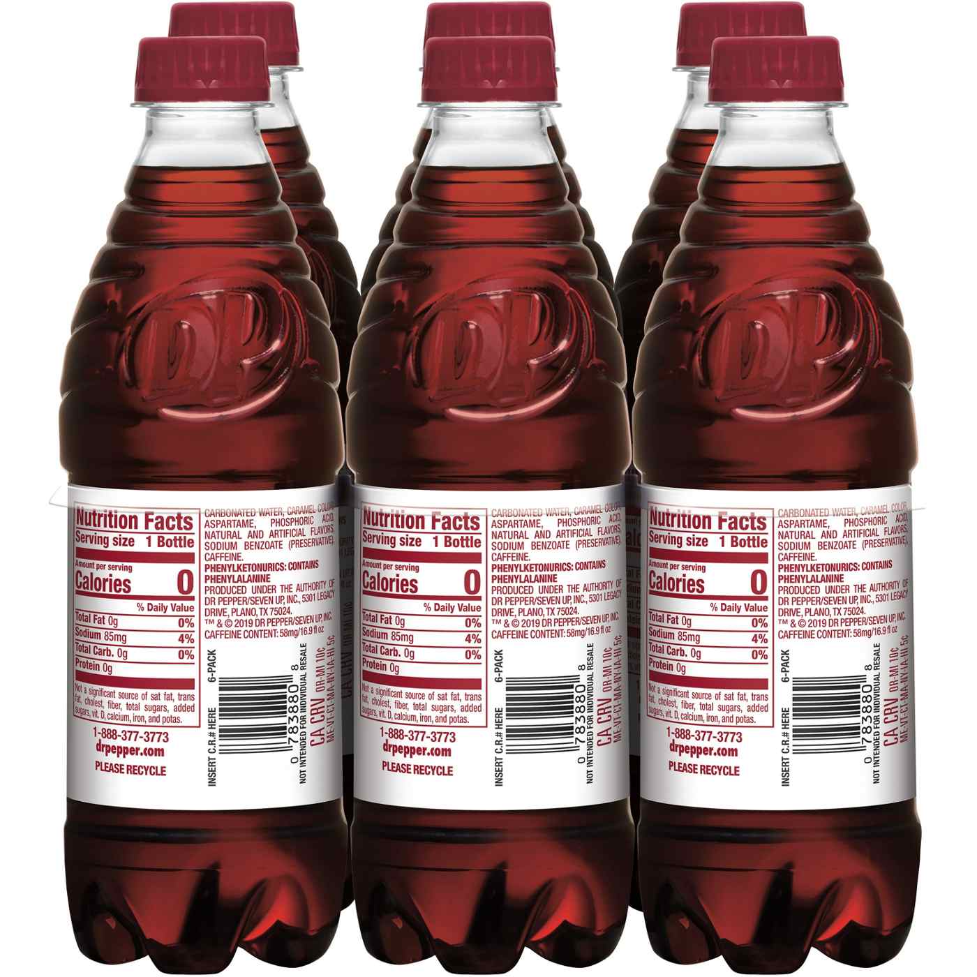 Dr Pepper Diet Soda 6 pk Bottles; image 4 of 7
