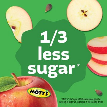Mott's No Sugar Added Granny Smith Applesauce 6 pk Cups, 3.9 oz