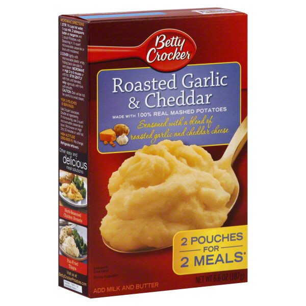Betty Crocker Roasted Garlic & Cheddar Mashed Potatoes Shop Pantry