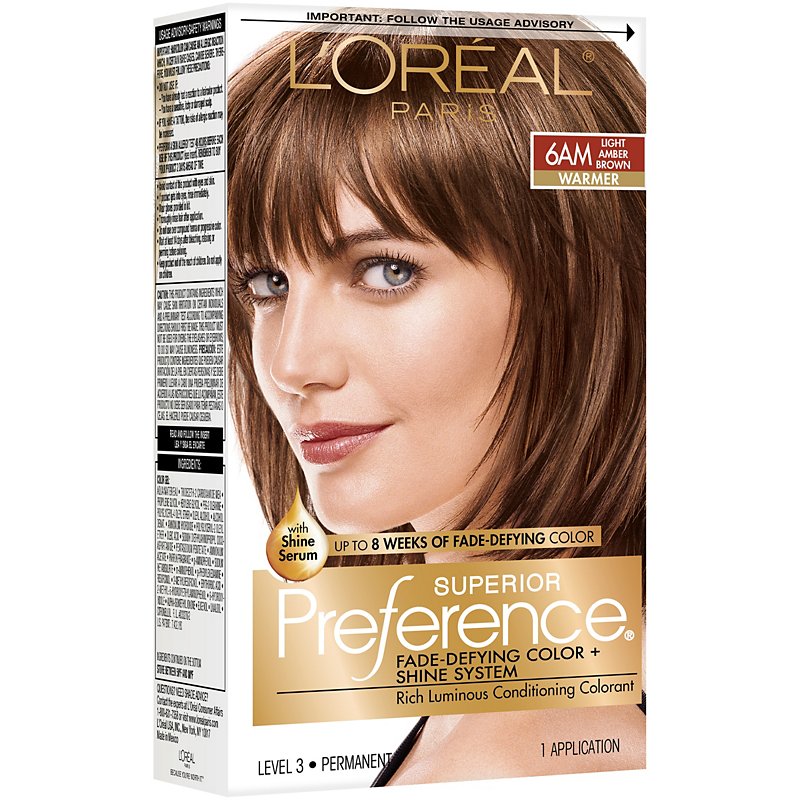 L'Oréal Paris Superior Preference Permanent Hair Color, 6AM Light Amber  Brown - Shop Hair Care at H-E-B